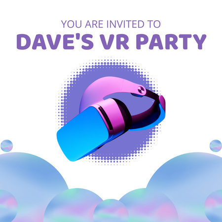 VR party invitation Instagramデザインテンプレート