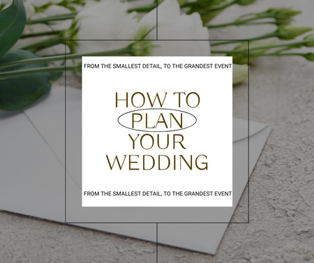 Designvorlage Wedding Planning Ad with Plant Shadow für Facebook