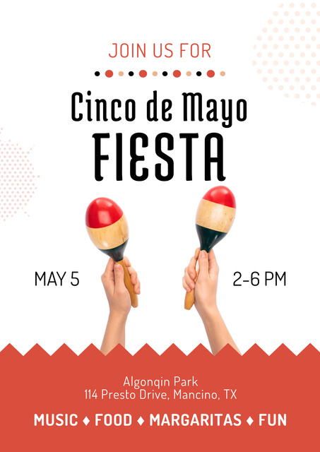 Cinco de Mayo Fiesta Announcement Poster Tasarım Şablonu