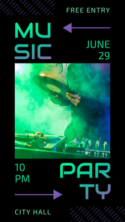 Platilla de diseño Music Party Announcement with DJ in Nightclub Instagram Story