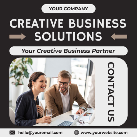 Offer of Creative Business Solutions LinkedIn post Šablona návrhu
