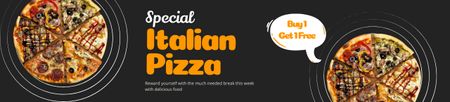 Ontwerpsjabloon van Ebay Store Billboard van Special Italian Pizza promotion