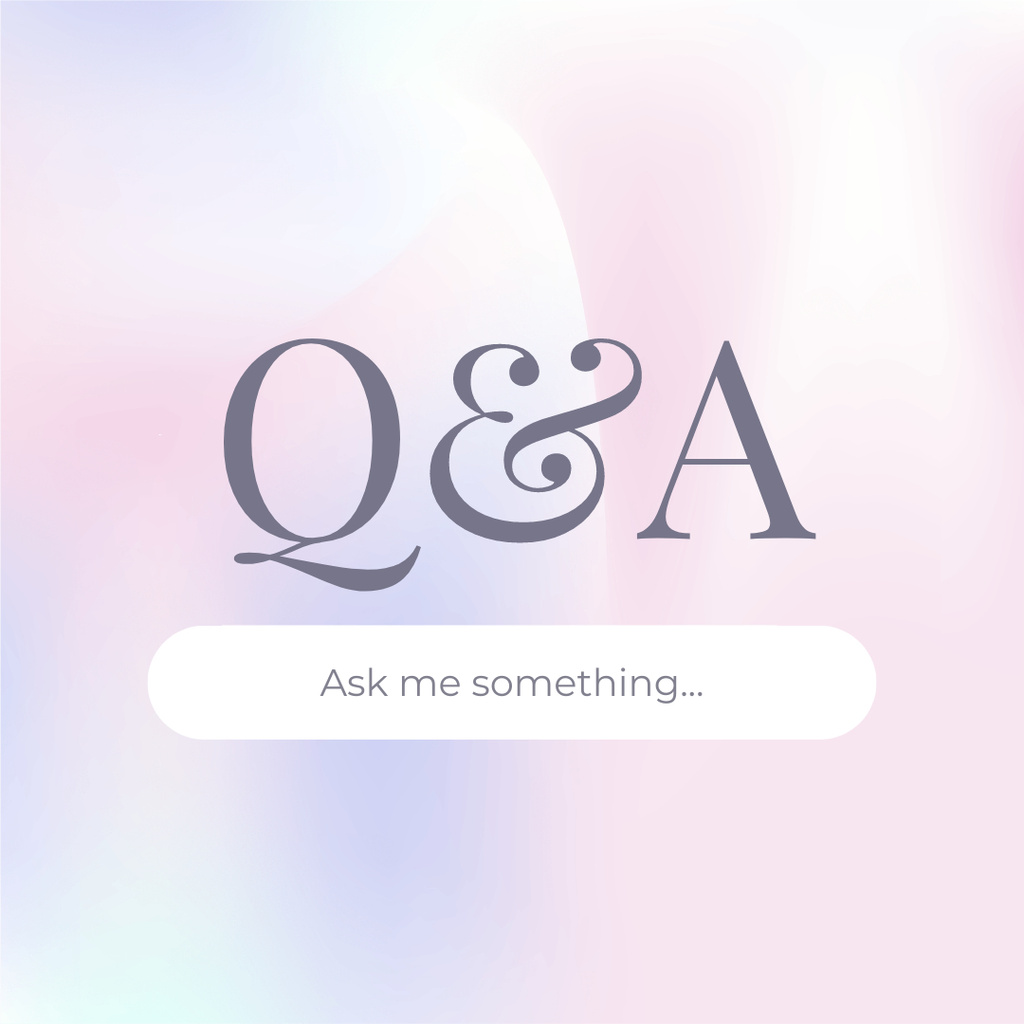 Creative Tab for Asking Questions In Gradient Instagram Design Template