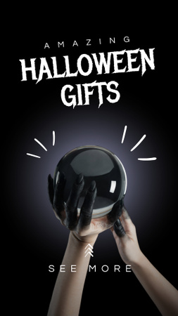 Template di design Annuncio di regali di Halloween Instagram Story