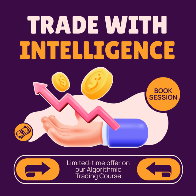 Modèle de visuel Limited Time Discount on Algorithmic Stock Trading Course - Instagram