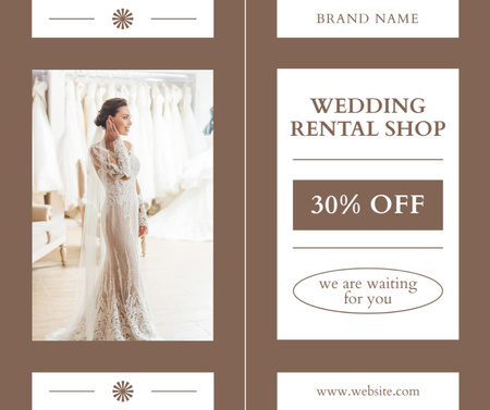 Menyasszonyi ruha kölcsönzési ajánlat Facebook tervezősablon