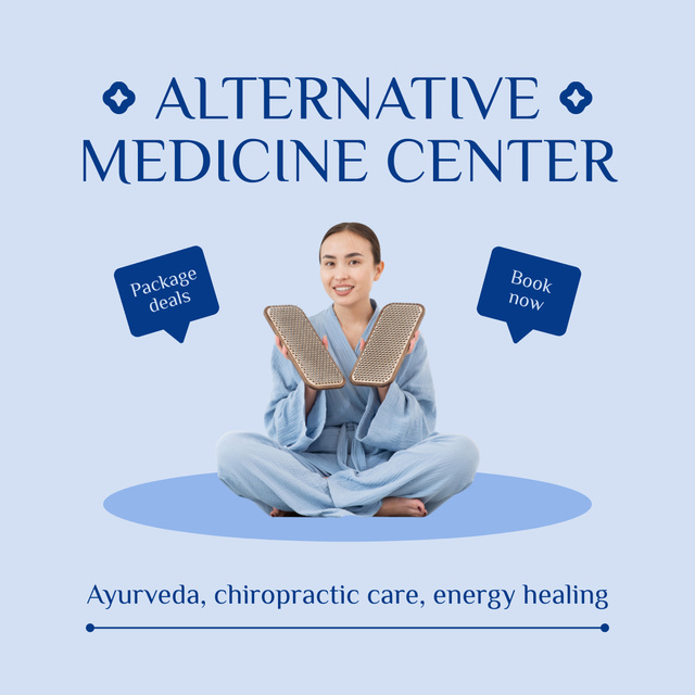 Alternative Medicine Center With Package Deals On Therapies LinkedIn post Πρότυπο σχεδίασης