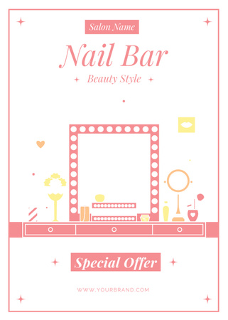Platilla de diseño Special Offer for Nail Salon Flayer