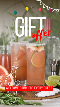Refreshing Beverages With Limes As Welcoming Presents TikTok Video Design Template