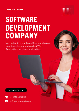 Software Development Company Services Flayer tervezősablon