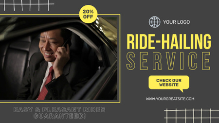 Ride-Hailing Service Offer With Discount Full HD video Modelo de Design