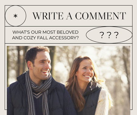Designvorlage Question about Favorite Autumn Accessory für Facebook