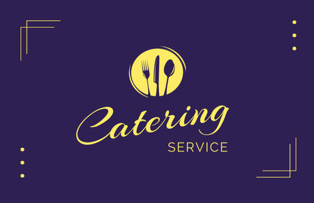 Plantilla de diseño de oferta de servicio de catering de alimentos Business Card 85x55mm 