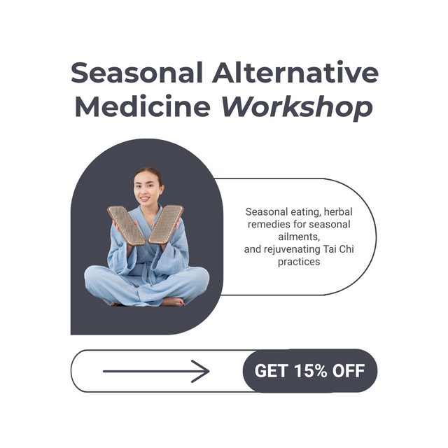 Seasonal Alternative Medicine Workshop With Discount Instagram Πρότυπο σχεδίασης