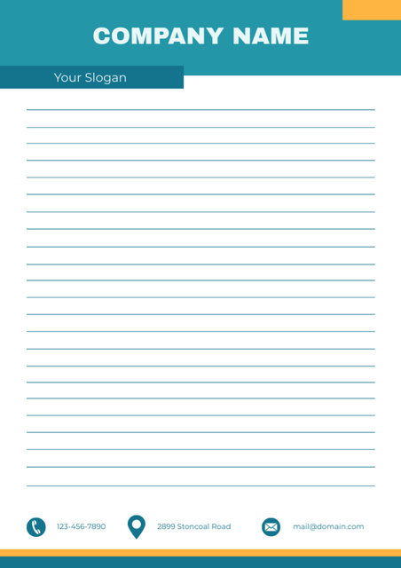 Empty Blank with Contacts Info Letterhead Design Template