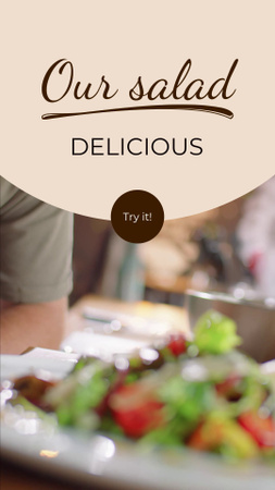Platilla de diseño Offer of Delicious Salad Instagram Video Story