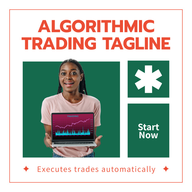Automatic Stock Trading Algorithm Proposal LinkedIn postデザインテンプレート