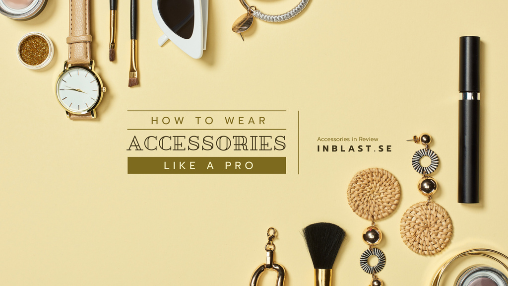 Accessories Guide with Fashion Outfit Composition Youtube Design Template