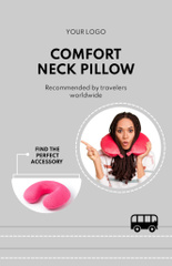 Travel-friendly Neck Pillow Offer In Gray