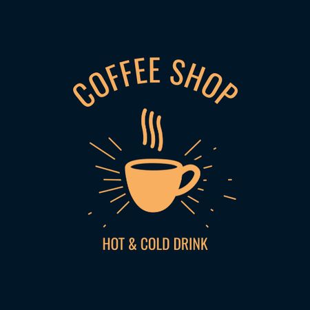 Affordable Coffee Shop Promotion with Cup In Brown Animated Logo Design Template