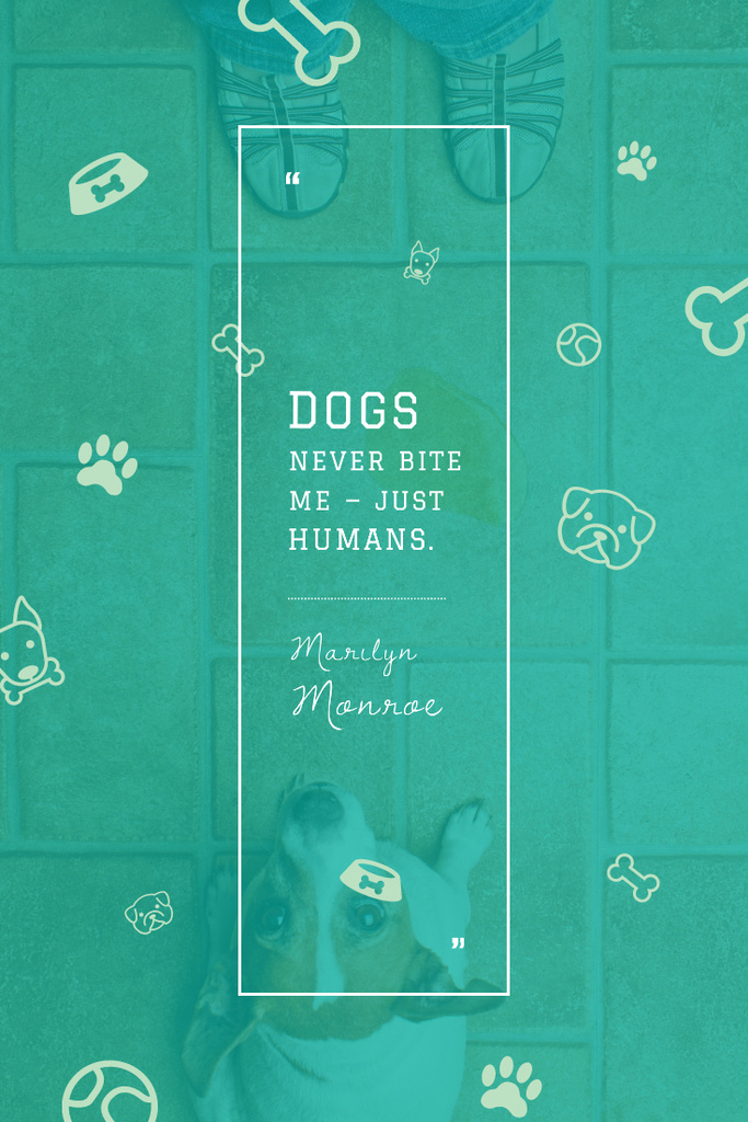 Plantilla de diseño de Citation about good dogs Pinterest 