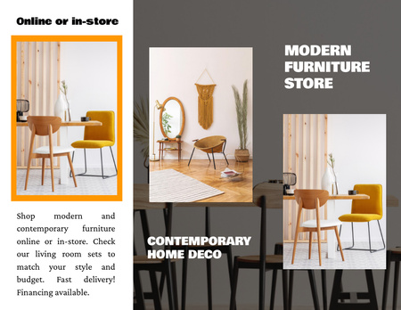 Сучасні квартири з недорогими меблями Brochure 8.5x11in Z-fold – шаблон для дизайну