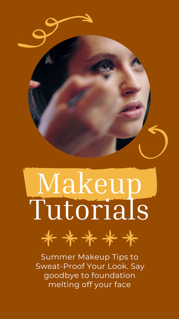 Makeup Tutorials Ad Instagram Video Story Modelo de Design