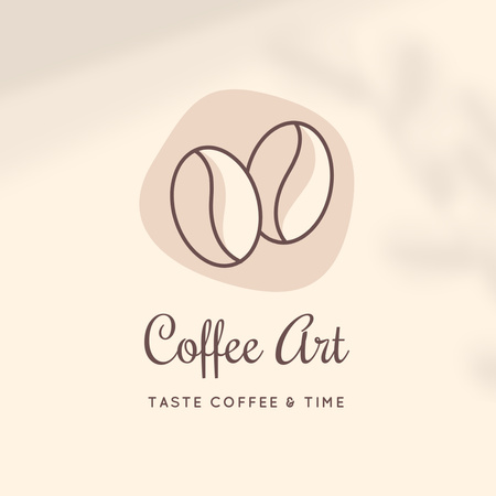 Modèle de visuel Cafe Ad with Coffee Beans - Logo