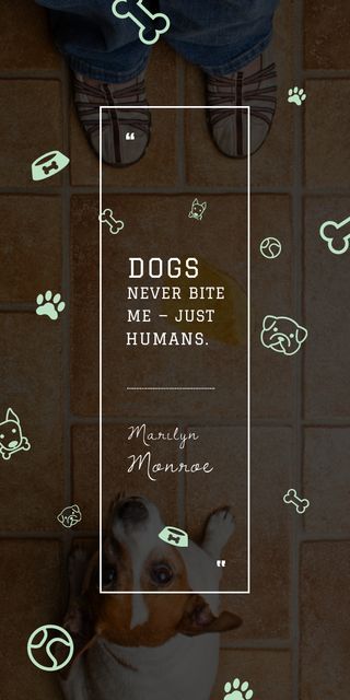 Platilla de diseño Dogs Quote with cute Puppy Graphic