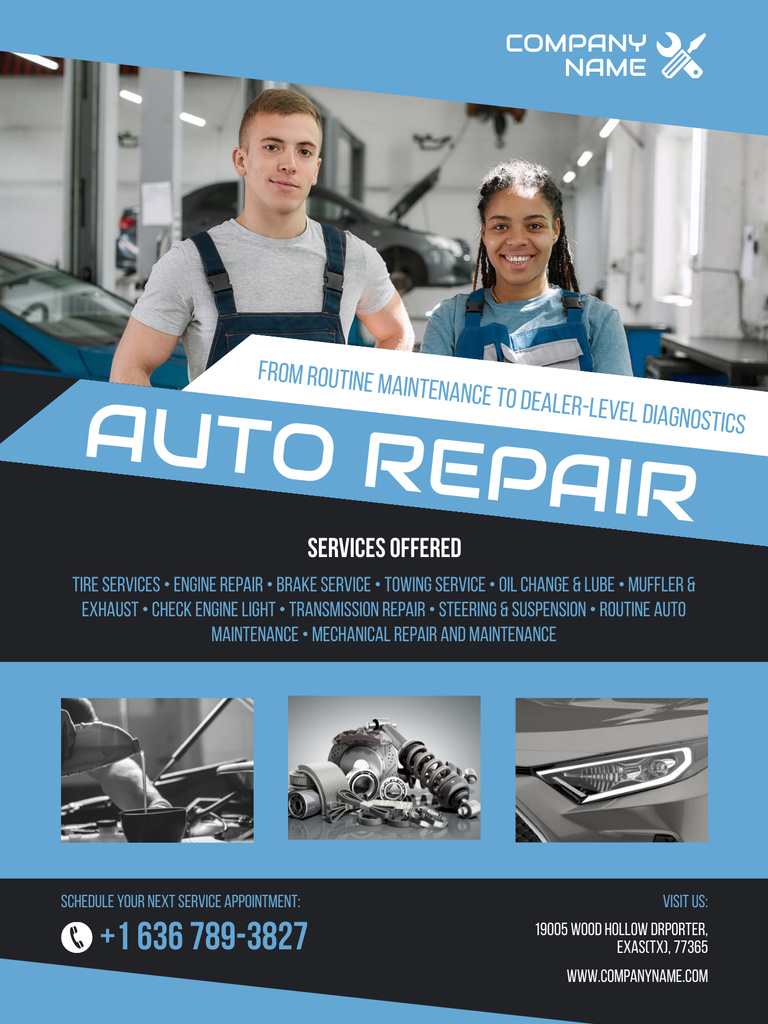 Template di design Auto Repair Services Offer Poster US