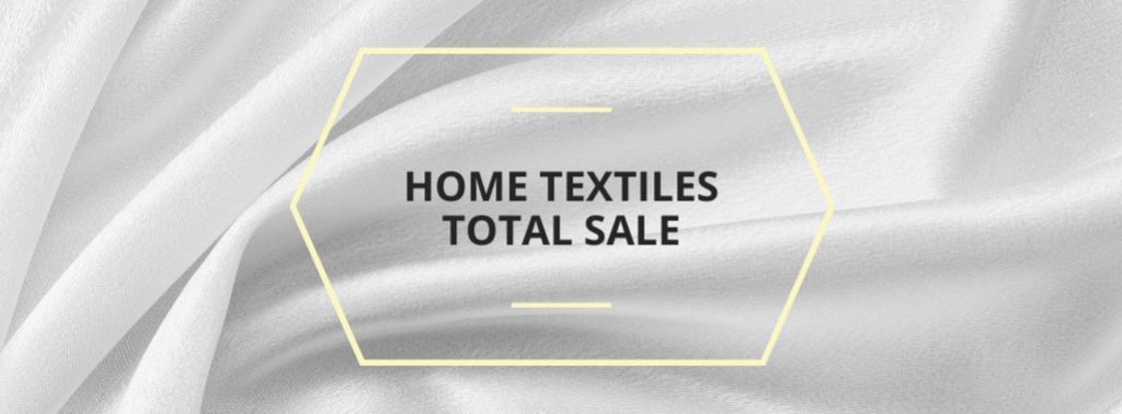 Home Textiles ad White Silk Facebook cover tervezősablon
