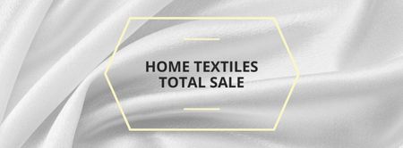 Platilla de diseño Home Textiles ad White Silk Facebook cover