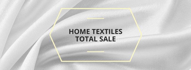 Home Textiles ad White Silk Facebook cover Design Template