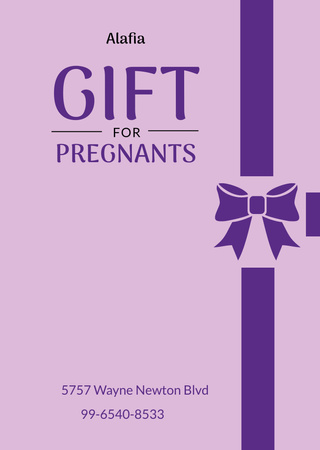 Template di design Gift for Pregnant Offer with Present Boxes and Bows Flyer A6