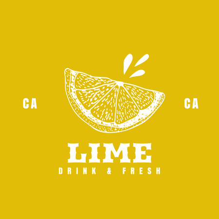 lime,fresh juice logo design Logo Tasarım Şablonu