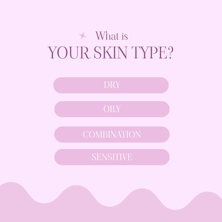 Designvorlage Skin Type Test Suggestion für Instagram