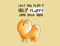 Lost Fluffy Dog Alert In Yellow