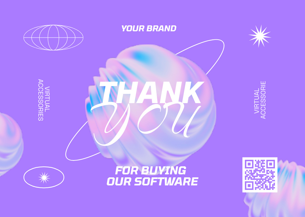 Template di design VR Software Ad Card