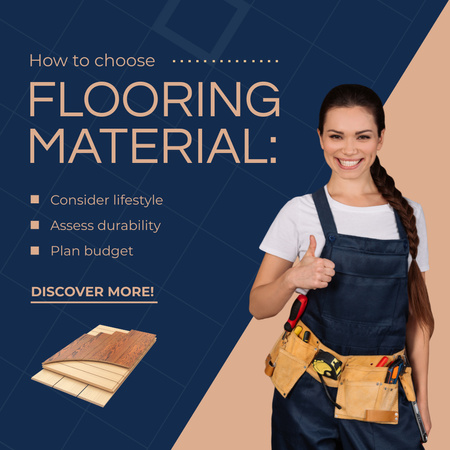 Platilla de diseño Qualified Flooring Material Choice Tips Animated Post