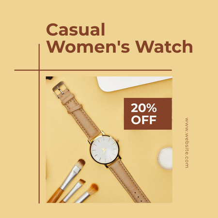 Sleva na dámské hodinky Instagram Šablona návrhu