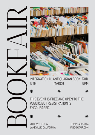 Modèle de visuel Book Fair Announcement - Poster