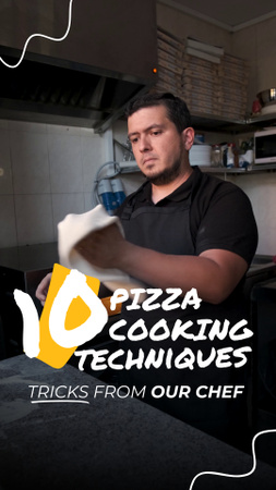 Plantilla de diseño de Apetitosos consejos y trucos para cocinar pizza del chef TikTok Video 