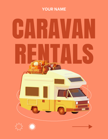 Caravan Rental Offer Flyer 8.5x11in Design Template