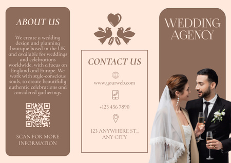 Designvorlage Angebot einer Hochzeitsplaner-Agentur für Brochure