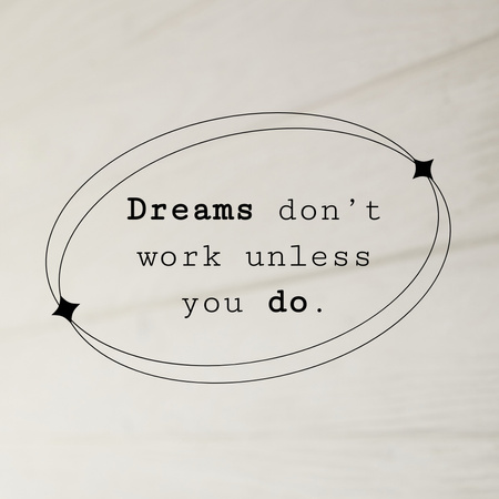 Inspirational Phrase about Dreams on Grey Instagram – шаблон для дизайна