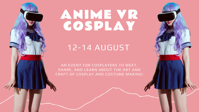 Designvorlage Anime Cosplay Event Announcement für Youtube Thumbnail