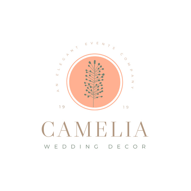 Wedding Decor Services Offer Logo tervezősablon