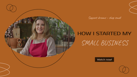 Sdílení zkušeností se zakládáním malých podniků Full HD video Šablona návrhu