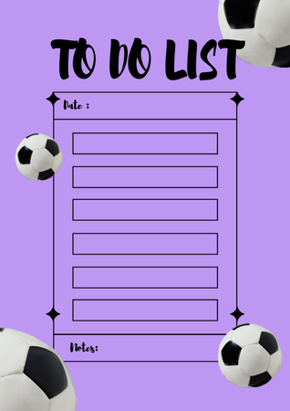 Boys' Sport Achievement Purple Schedule Planner – шаблон для дизайну