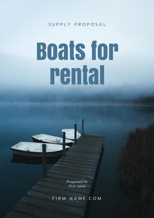 Boats Rental Offer Proposal tervezősablon